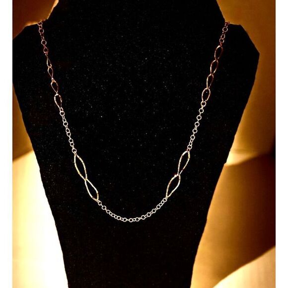 CS# Striking 35” 925 Gold Vermeil Necklace - Picture 5 of 7